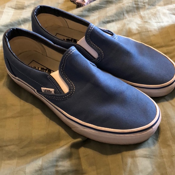 blue slip on vans womens